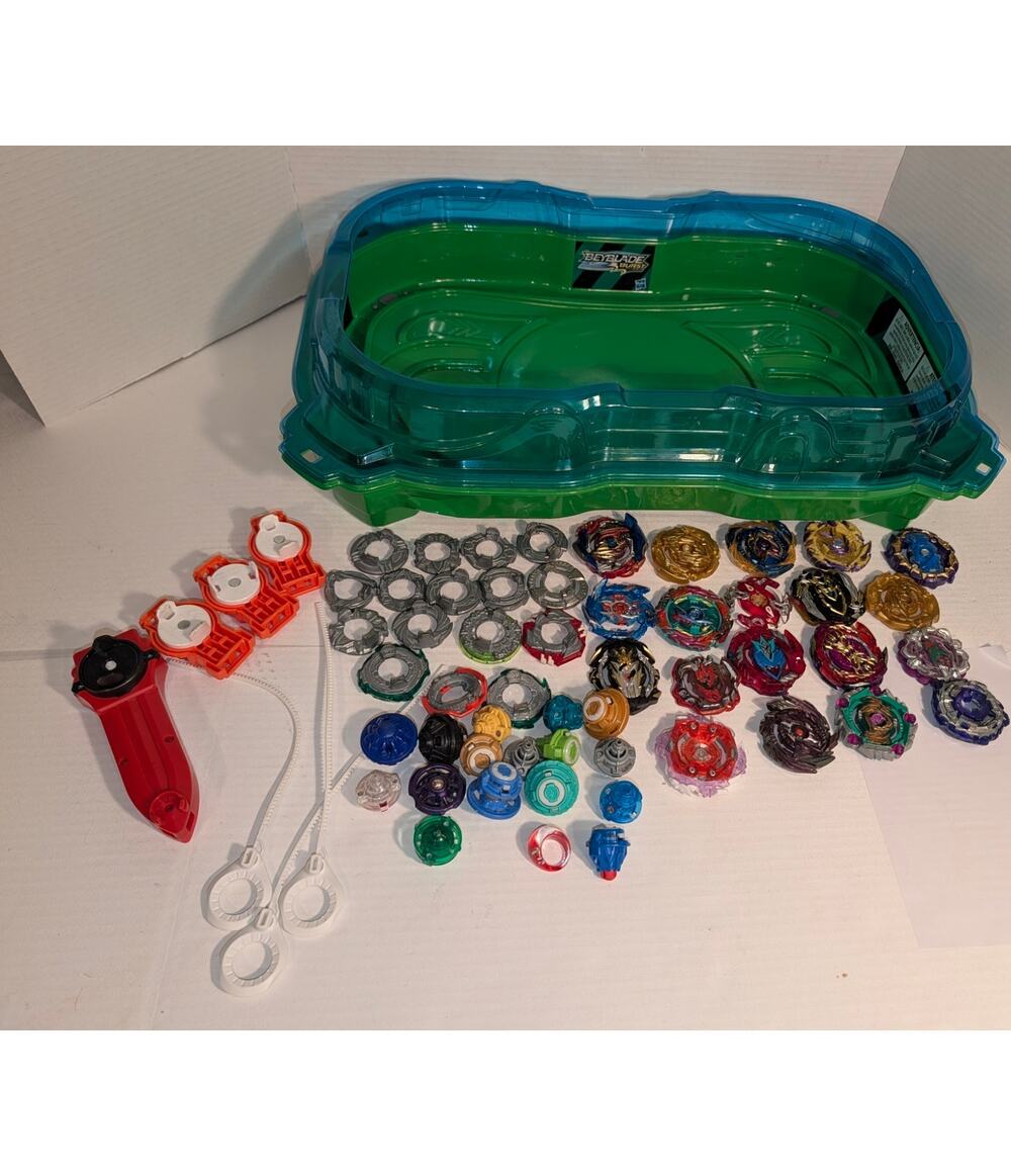 Mixed Lot Beyblades Metal Fusion Takara Tomy Hasbro Launchers Burst Turbo Arena